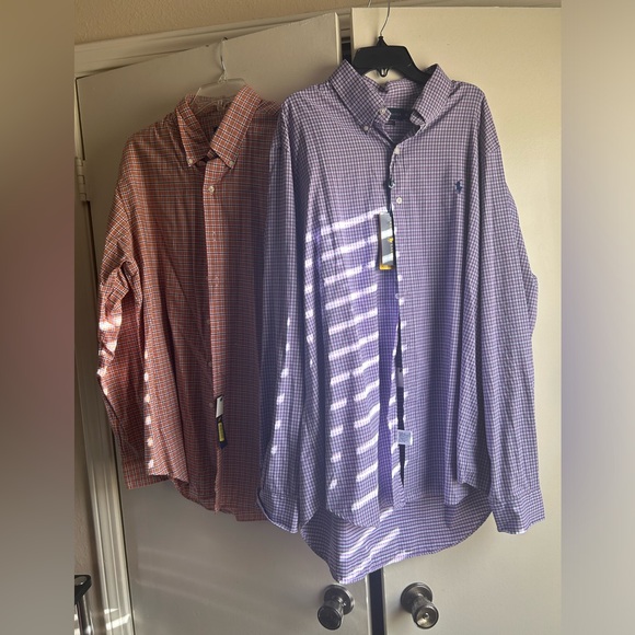 2 Men’s Ralph Lauren button down plaid shirts size XL never worn. - Picture 1 of 9